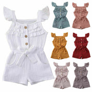Ruffle Sleeve Romper Jumpsuit 6M-5Y BABY VIBES & CO.