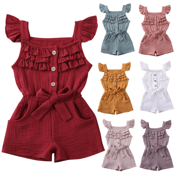 Ruffle Sleeve Romper Jumpsuit 6M-5Y BABY VIBES & CO.