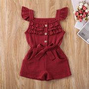 Ruffle Sleeve Romper Jumpsuit 6M-5Y BABY VIBES & CO.
