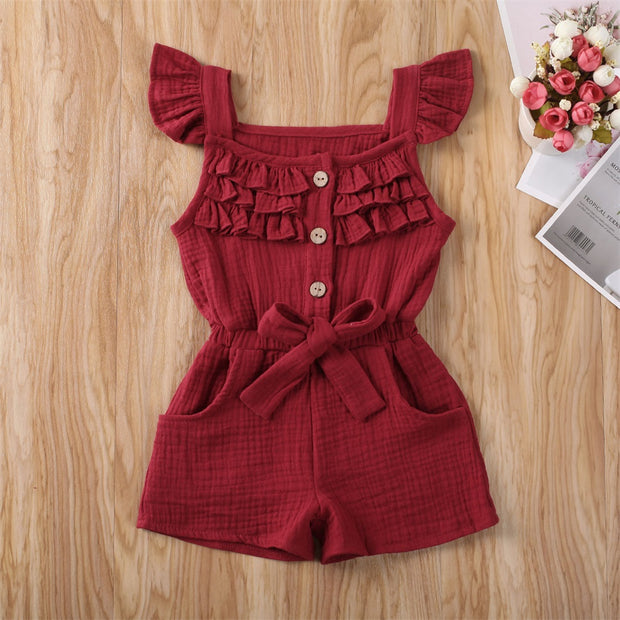Ruffle Sleeve Romper Jumpsuit 6M-5Y BABY VIBES & CO.