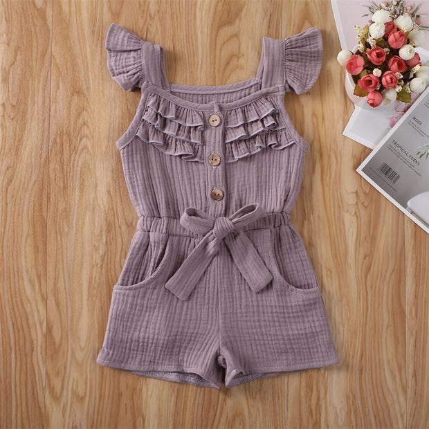 Ruffle Sleeve Romper Jumpsuit 6M-5Y BABY VIBES & CO.