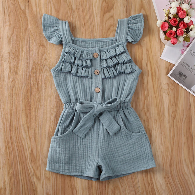 Ruffle Sleeve Romper Jumpsuit 6M-5Y BABY VIBES & CO.