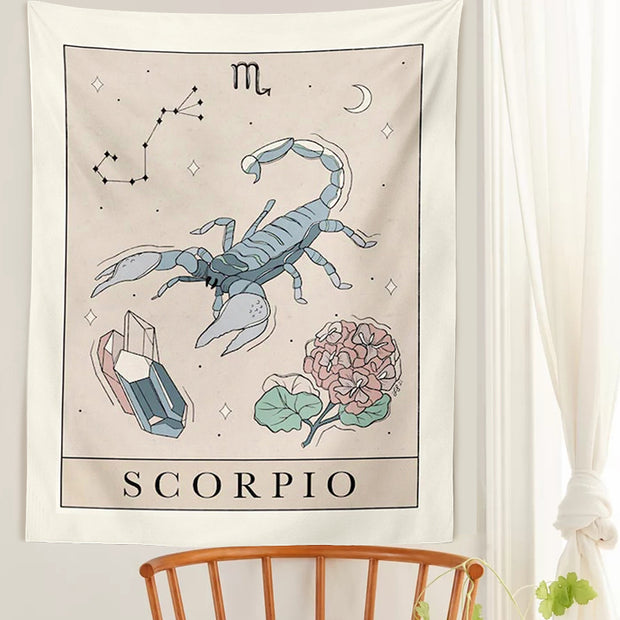 STARS & SUN HIPPIE ZODIAC SIGN TAPESTRY WALL DECOR BABY VIBES & CO.