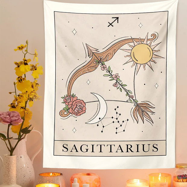 STARS & SUN HIPPIE ZODIAC SIGN TAPESTRY WALL DECOR BABY VIBES & CO.