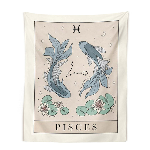 STARS & SUN HIPPIE ZODIAC SIGN TAPESTRY WALL DECOR BABY VIBES & CO.