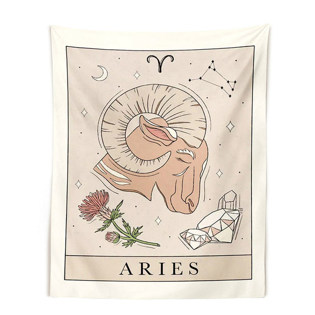 STARS & SUN HIPPIE ZODIAC SIGN TAPESTRY WALL DECOR BABY VIBES & CO.