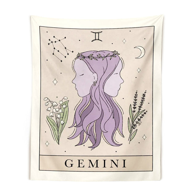 STARS & SUN HIPPIE ZODIAC SIGN TAPESTRY WALL DECOR BABY VIBES & CO.